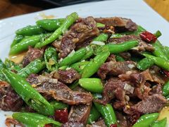 辣椒炒护心肉-友利砂锅居(烟台店)