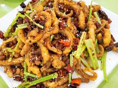 干煸鱿鱼须-大眼锅贴水饺(河东店)