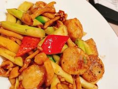 烧汁白玉菇炒带子-尚一汤·粤菜海鲜(环球港店)