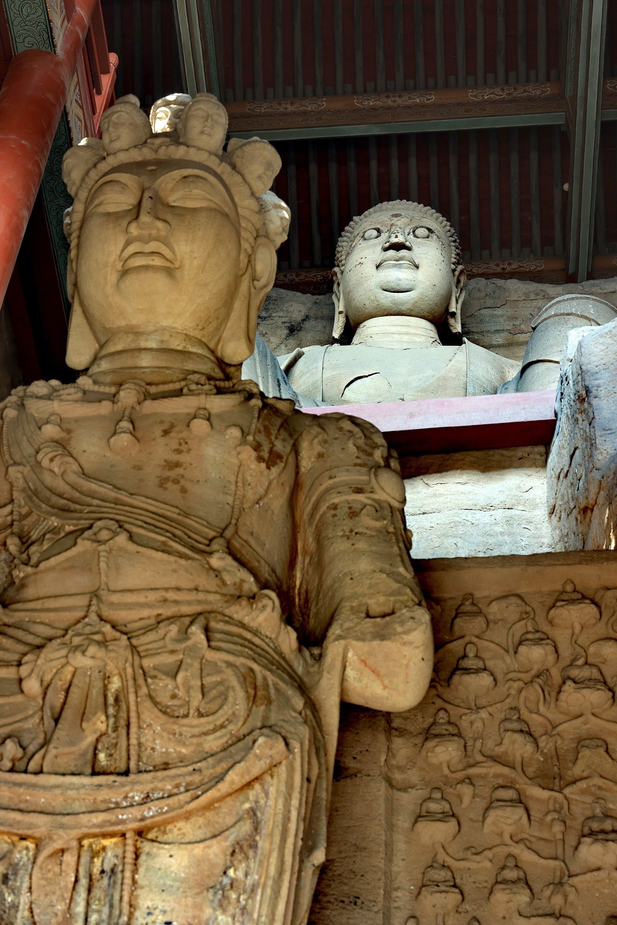 天龙山石窟 佛首回归 大部分被盗残缺