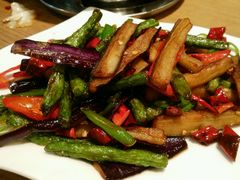 茄子烧豆角-名羊天下陕北横山铁锅炖羊肉(博文路店)