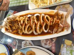 香辣鱿鱼-华圆美食-老蓬莱菜(蓬港路店)