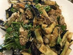 茄子拌扇贝-华圆美食