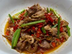 生炒土猪肉-回头食客-李久其家民间餐厅(望城金桥国际店)