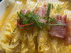 娃娃菜蒸咸肉-绿茶餐厅(龙井船宴· 品牌总店)