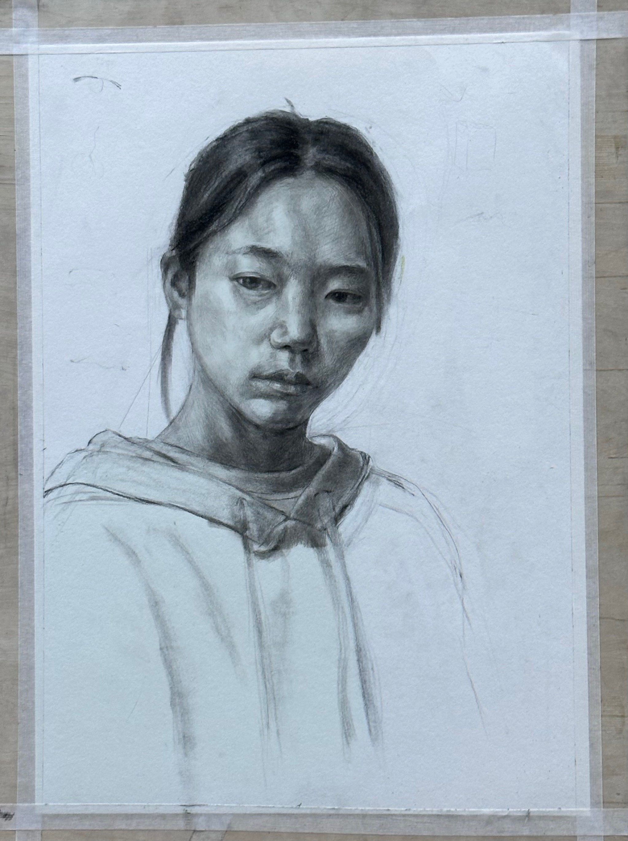 学生3小时素描头像