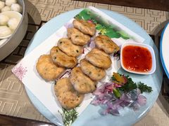 莲藕酿煎虾饼-聚缘堂·海鲜私房菜(松岭路店)