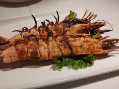 烤深海大虎虾-开海·红岛海鲜虾水饺(石老人店)