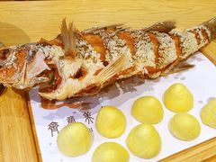 虾油海鲈鱼-山东宾馆·齐鲁苑餐厅