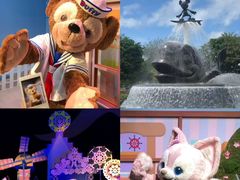 -小镇影院迪士尼小熊Duffy与他的朋友合影地