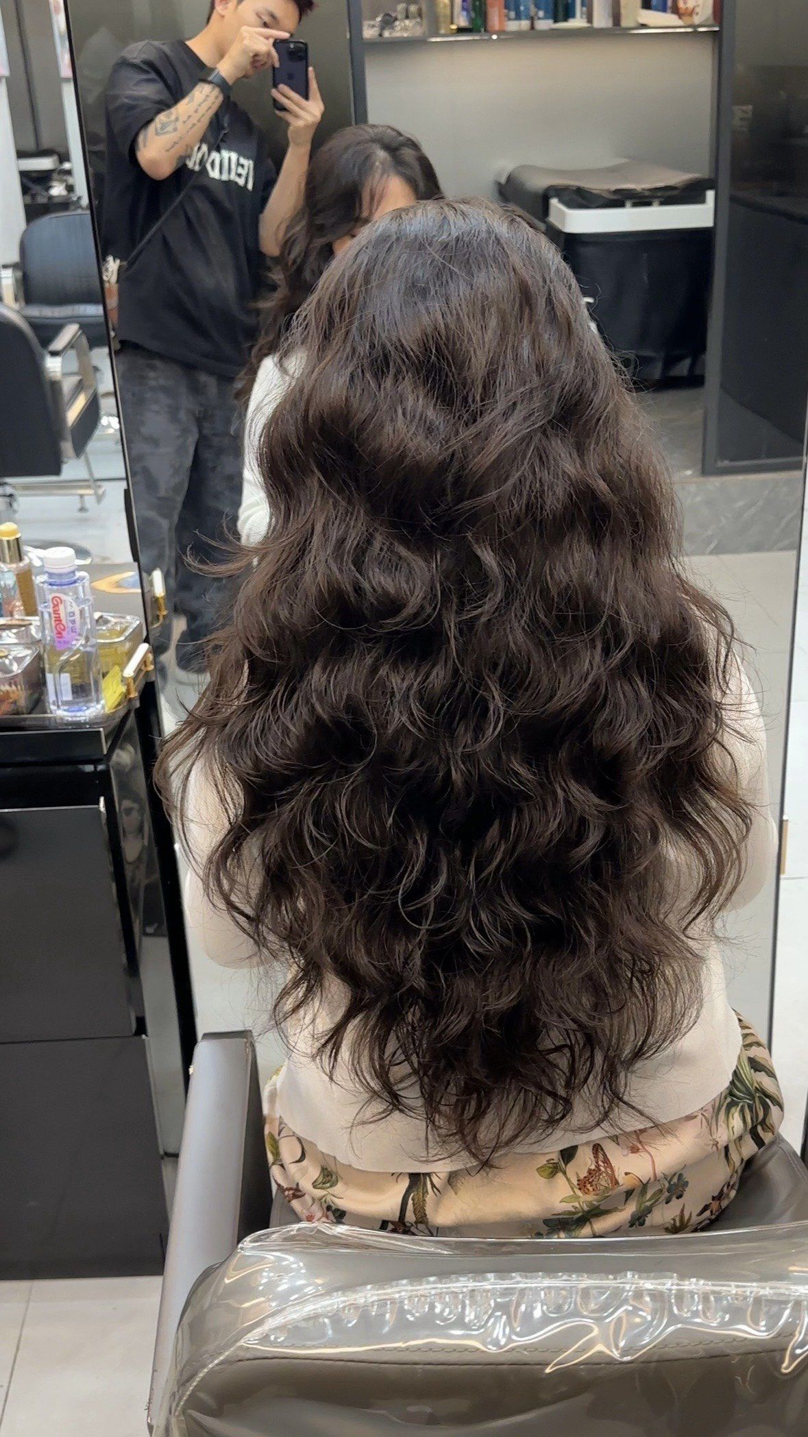 长发高层次法式卷烫完真实的样子