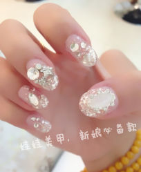 10月新娘，渐变贴饰，COCO美甲师-娃娃美甲wawa nail salon