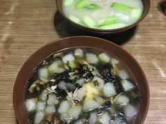 丝瓜咸蛋肉丝汤泡饭-百福麵家(新馬路店)