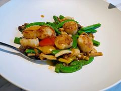 荷兰豆炒澳洲鲜贝-香樟花园新粤料理(无锡万象城店)