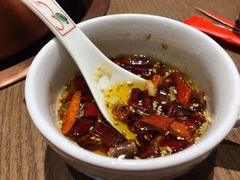 现炸辣椒油-北京老门框爆肚涮肉馆(凤城六路店)