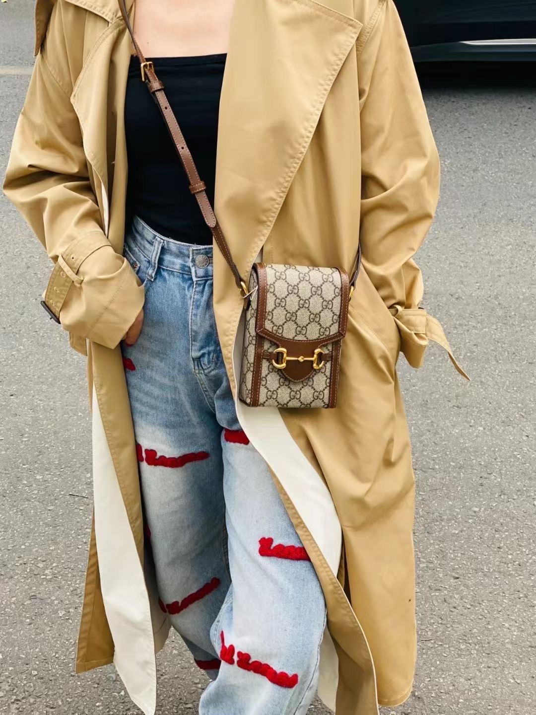 ngucci古驰1955竖版相机包