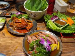 -明洞阿姨·韩式酱蟹烤肉·创意料理(三元桥店)