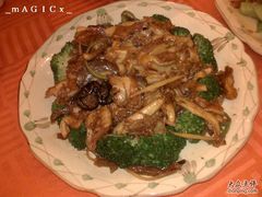 烧汁杂菌炒海参-新东城喜宴海鲜酒家(同德店)