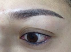 复盖原做眉毛和韩式隐形上眼线-平萍纹绣韩式半永久定妆