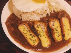 芝士猪排黄米饭-金龙咖喱