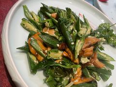 松茸炒秋葵-天厨妙香素食餐厅(清华店)