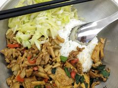 柴火香干炒肉拼曝豆角莲藕丁炒肉-霸碗盖码饭(长沙河西通程店)