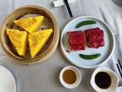 脆皮鲜虾红苔肠-悦湖公馆