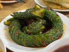 蛇皮黄瓜-王三姑牛肉饼