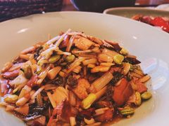 爆腌菜边笋肉片-虎哥私房菜(馒头山店)