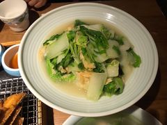 青菜豆皮-老头儿油爆虾(金鹰世界店)