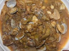 茄子烧蚬子-日丰园海肠水饺·老字号大连海鲜(和平广场店)
