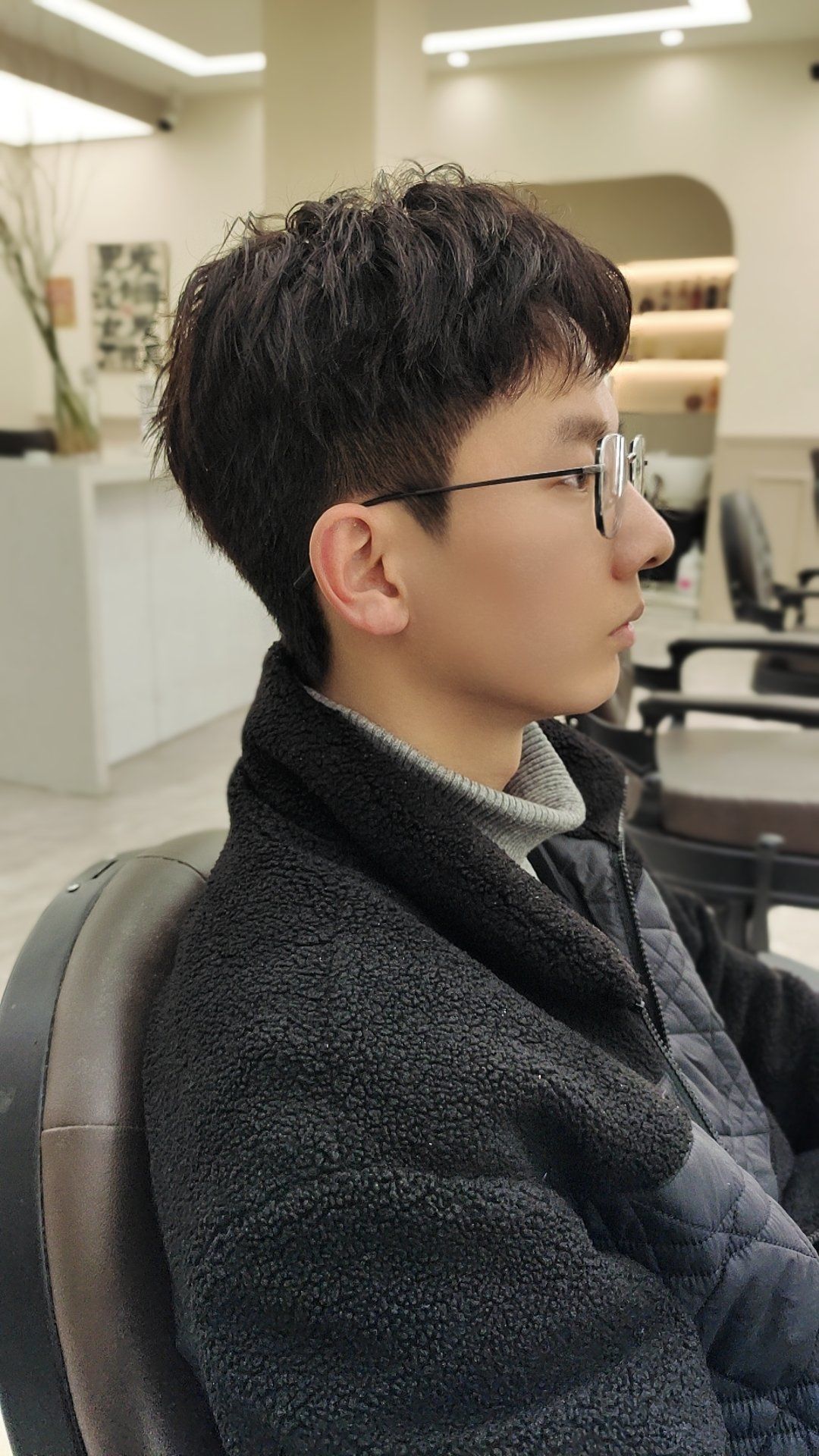 男士蓬松纹理束状纹理男士烫发男士理发男士发型设计男士理容