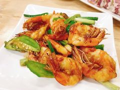 辣椒炒大虾-盛燕泥丁粥