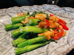 蒜香油渣碎炒油菜心-上海苏宁宝丽嘉酒店·嘉府壹号中餐厅