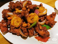 椒香虾仁爆鸡球-陈傻子餐厅(世纪都会店)