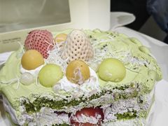 春日油画（蜜瓜草莓）-花甜生活FatimCake·生日蛋糕