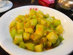 丝瓜炒盐蛋黄-天下客饭店(中山路店)