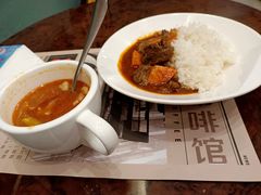 红烩牛肉饭送罗宋汤-东海咖啡馆