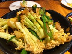 笨炒有机花菜-禧福徕盆盆香川菜馆