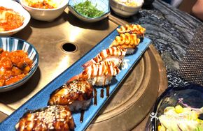 Foie Gras Sushi with Caramelized Salmon