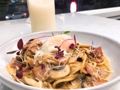 奶油汁培根溏心蛋意面-Future&Kitchen
