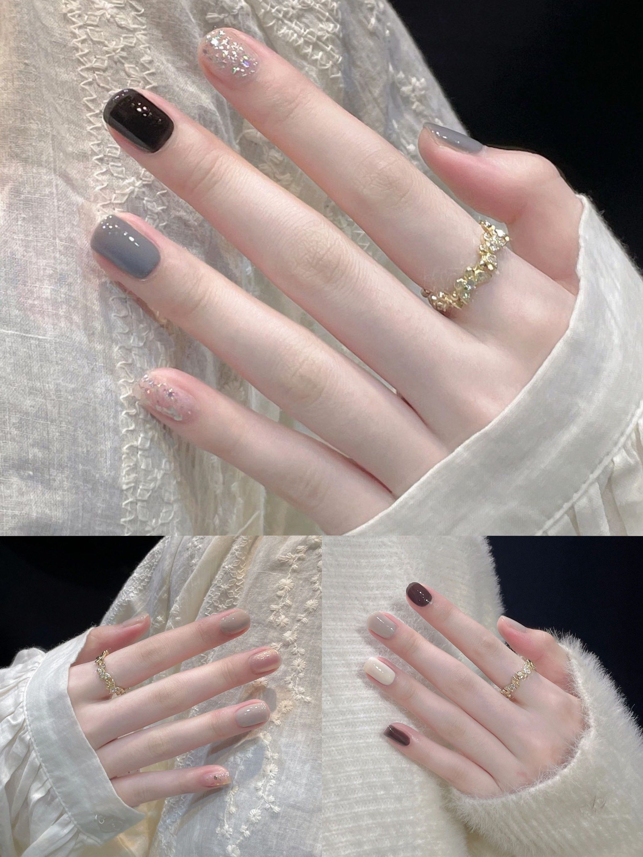 秋季新款时尚潮流温柔甜美气质美甲