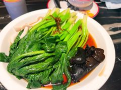 白灼菌菇菜心-新白鹿餐厅(虹桥南丰城店)