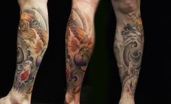 小腿-蜉蝣刺青纹身定制