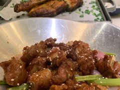 蒜香蜜汁排骨-绿茶餐厅(乐峰广场店)