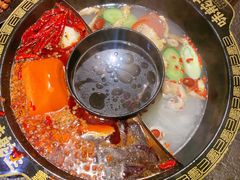 牛油骨汤菌汤锅-味舵主重庆火锅(邓尉路店)