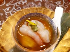 京都豆皮配甜虾牛油果-九献创意菜·新中式(亮马河花园私宴店)