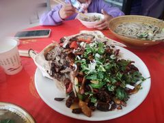 -陕北农家小吃风干羊肉剁荞面