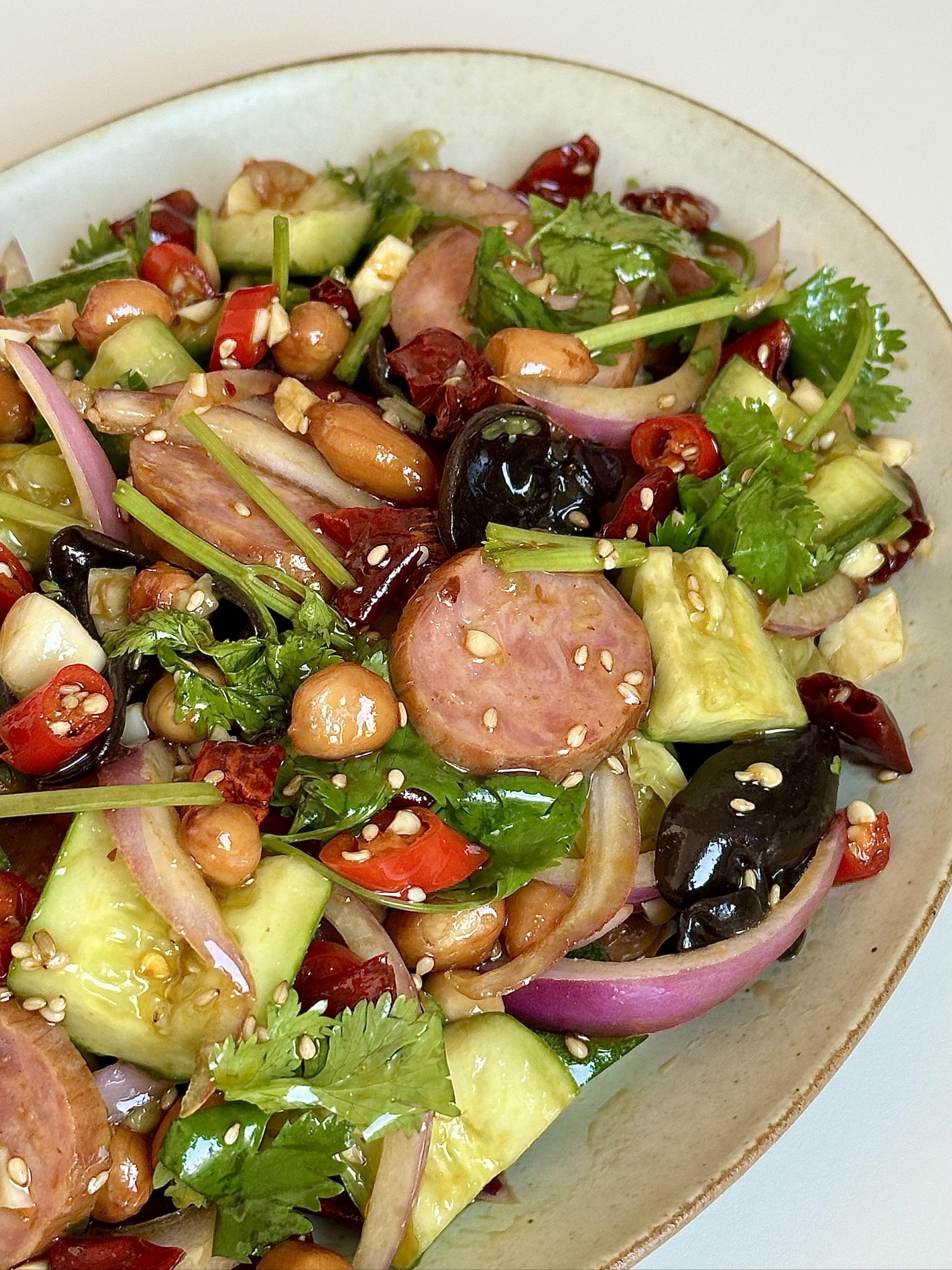 黄瓜拌香肠木耳🥒🥩,脆香脆香的凉拌菜🔥