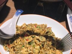 槐花炒土鸡蛋-老阿爸鲜鱼土菜(昆山花桥店)